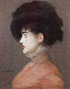 Edouard Manet Portrait of Irma Brunner in a Black Hat painting